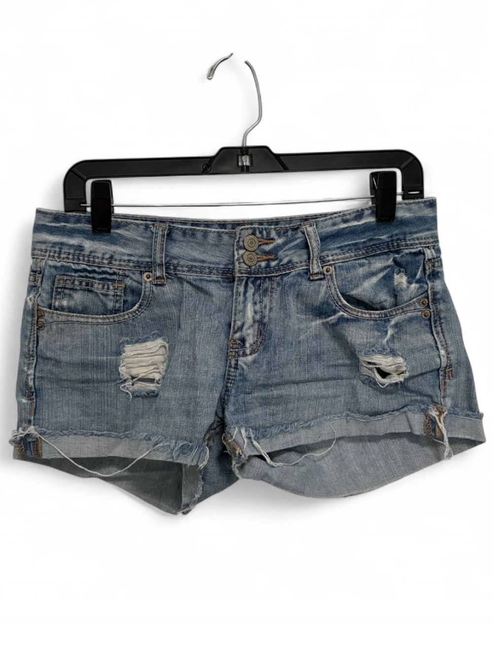Rue21 Light Blue Distressed Denim Jean Shorts